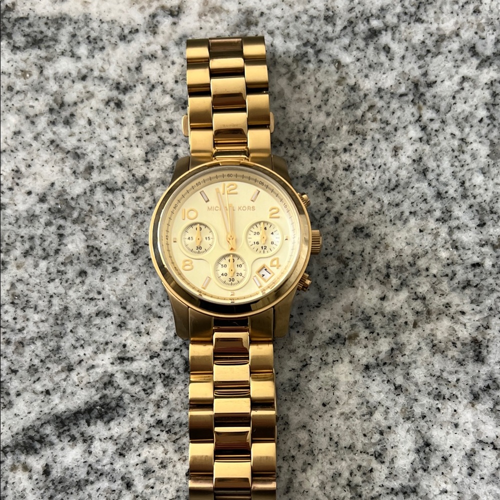Michael Kors Gold-Tone Watch with Chronograph